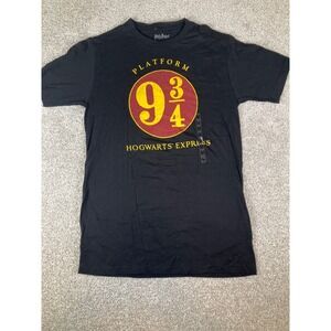 Harry Potter Platform 9 3/4 Hogwarts Express Black T Shirt Mens Medium